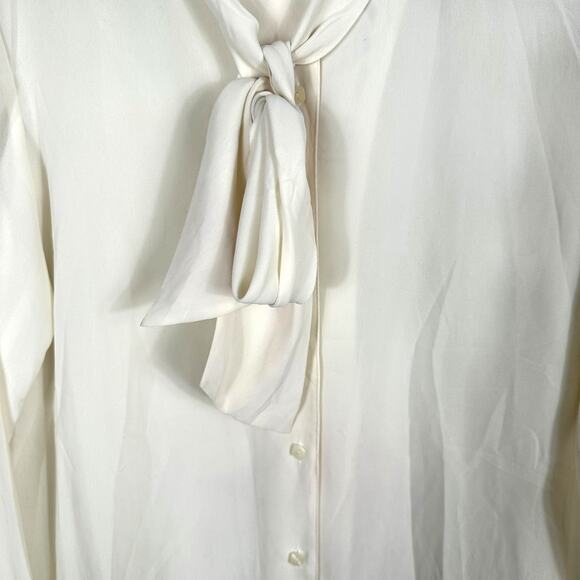 Laura Scott White Button-Up Top – Size 10 - Picture 3 of 4